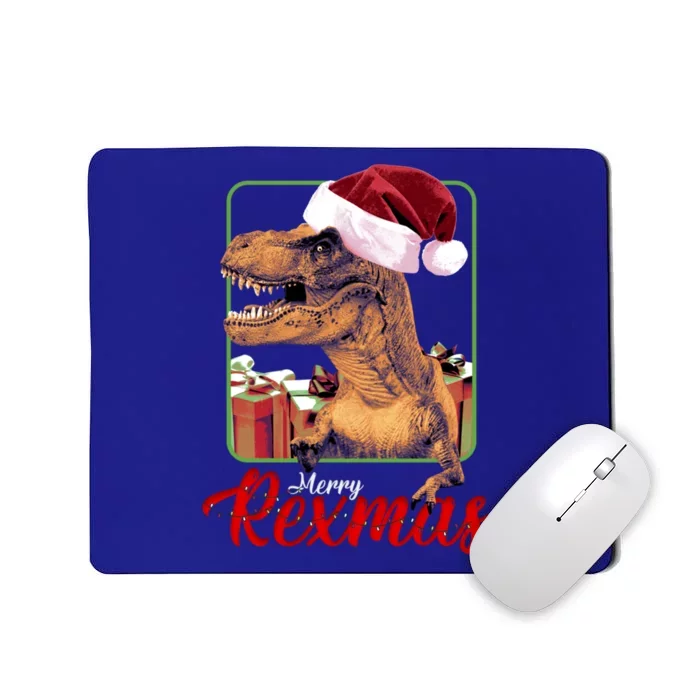 Christmas Merry Rexmas Dinosaur W/ SantaS Hat Tree Rex Great Gift Mousepad