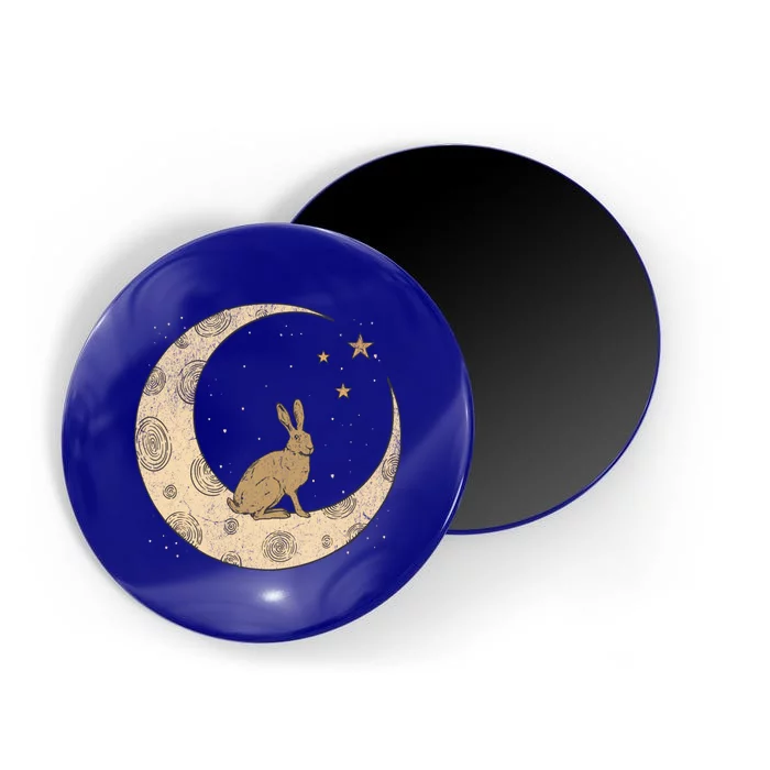 Crescent Moon Rabbit Stars Wiccan Wicca Witch Moon Phases Gift Magnet