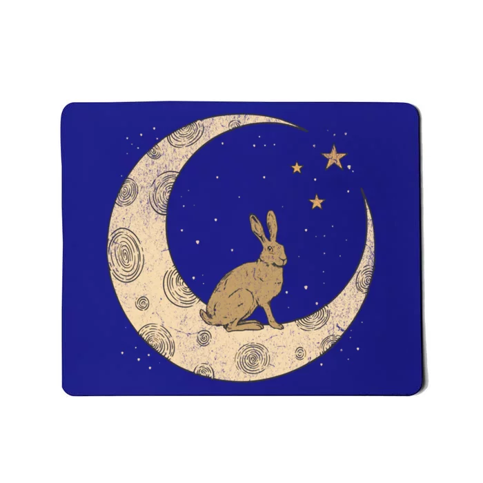 Crescent Moon Rabbit Stars Wiccan Wicca Witch Moon Phases Gift Mousepad