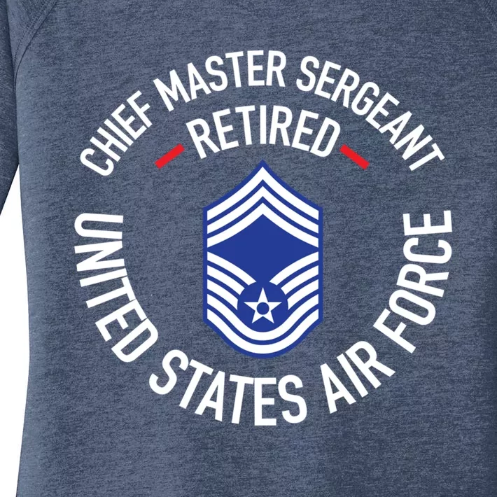 Chief Master Sergeant Retired Air Force Retirement Funny Gift Women's Perfect Tri Tunic Long Sleeve Shirt