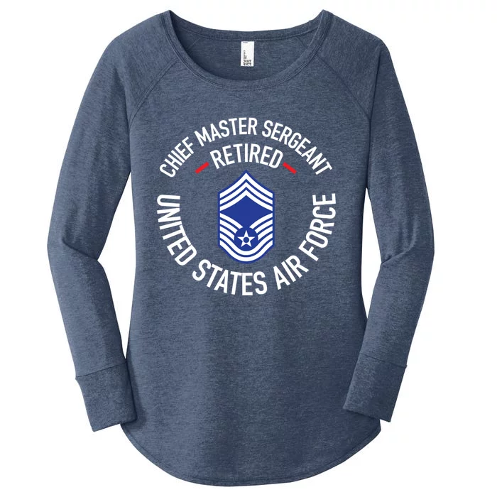 Chief Master Sergeant Retired Air Force Retirement Funny Gift Women's Perfect Tri Tunic Long Sleeve Shirt