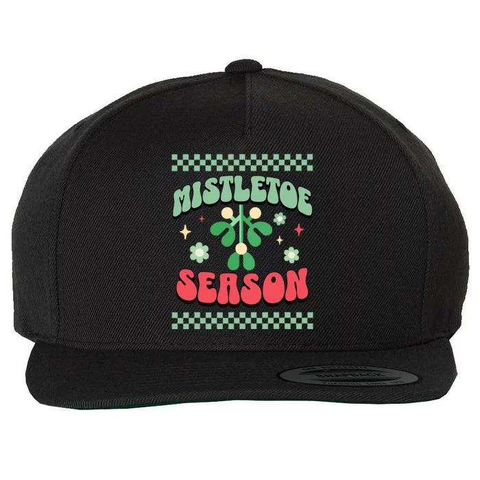 Christmas Mistletoe Season Wool Snapback Cap