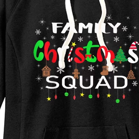 Christmas Morning Squad Xmas Holiday Pajama Matching Family Women's Fleece Hoodie