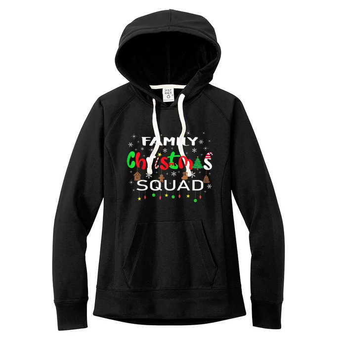 Christmas Morning Squad Xmas Holiday Pajama Matching Family Women's Fleece Hoodie