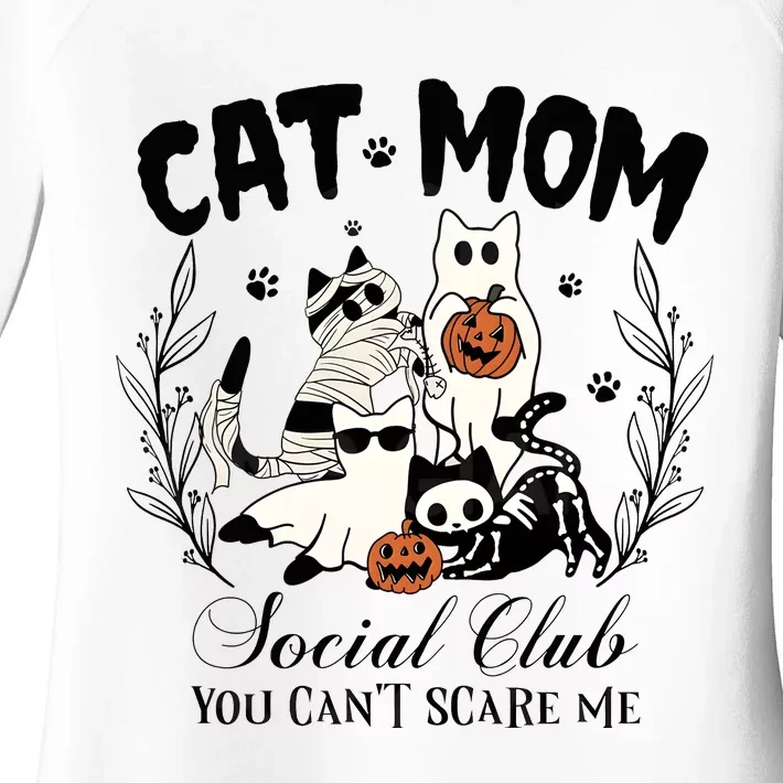 Cat Mom Social Club You Cant Scare Me Women's Perfect Tri Tunic Long Sleeve Shirt