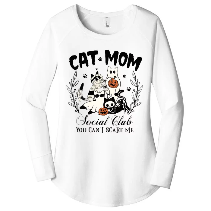 Cat Mom Social Club You Cant Scare Me Women's Perfect Tri Tunic Long Sleeve Shirt