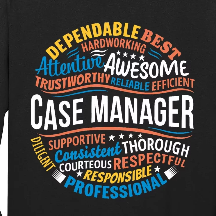 Case Manager Shirts Funny Week Appreciation Gift Tall Long Sleeve T-Shirt