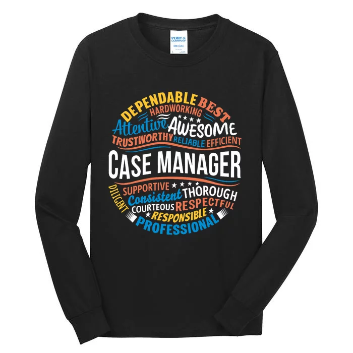 Case Manager Shirts Funny Week Appreciation Gift Tall Long Sleeve T-Shirt