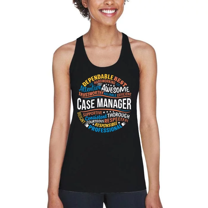 Case Manager Shirts Funny Week Appreciation Gift Women's Racerback Tank