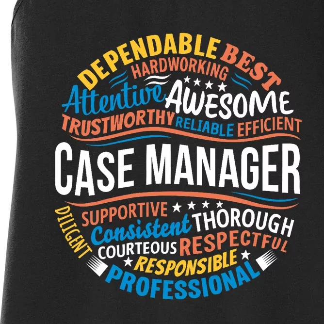 Case Manager Shirts Funny Week Appreciation Gift Women's Racerback Tank