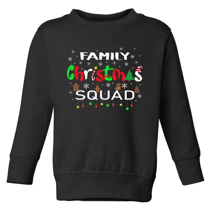 Christmas Morning Squad Xmas Holiday Pajama Matching Family Toddler Sweatshirt