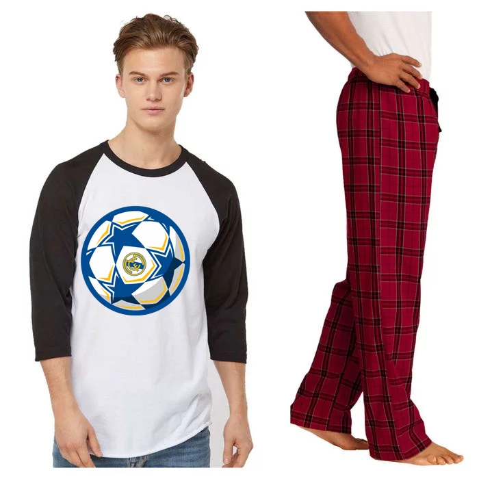 Cool Madrid Soccer Ball Raglan Sleeve Pajama Set