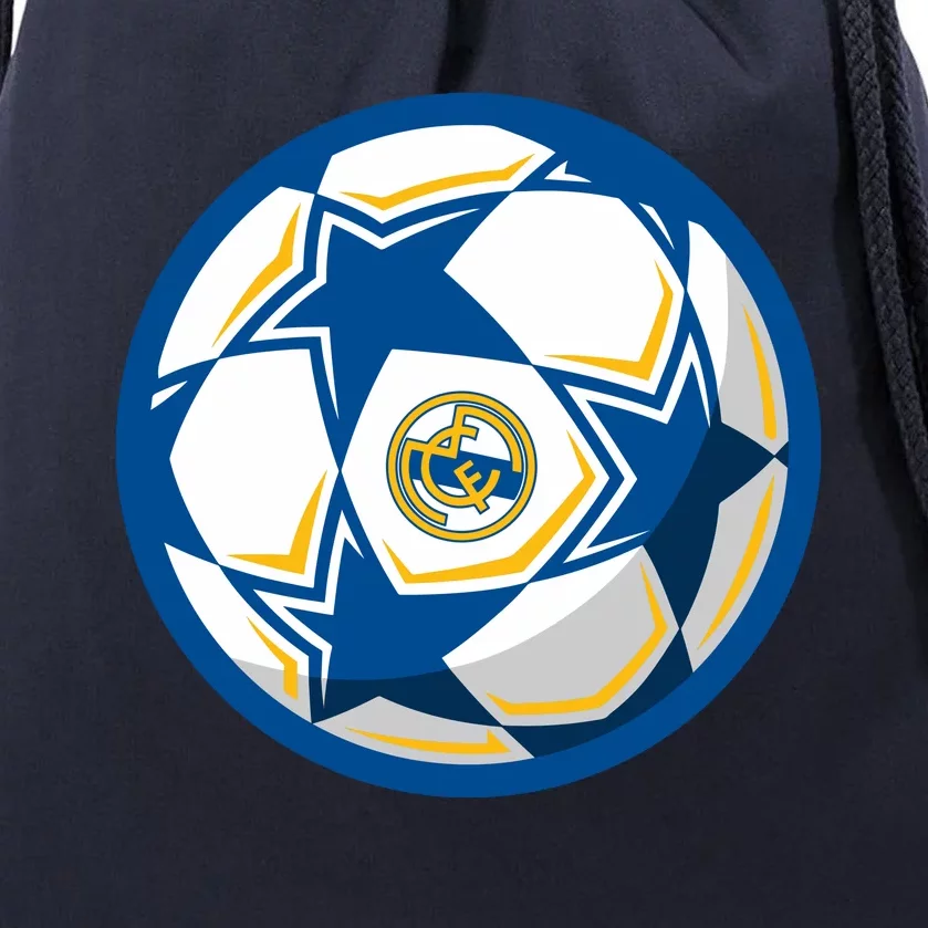 Cool Madrid Soccer Ball Drawstring Bag