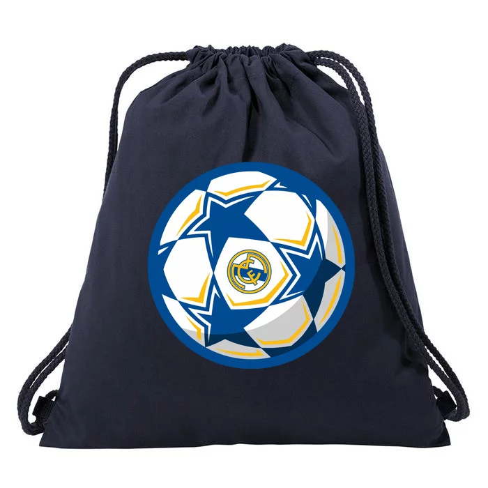 Cool Madrid Soccer Ball Drawstring Bag