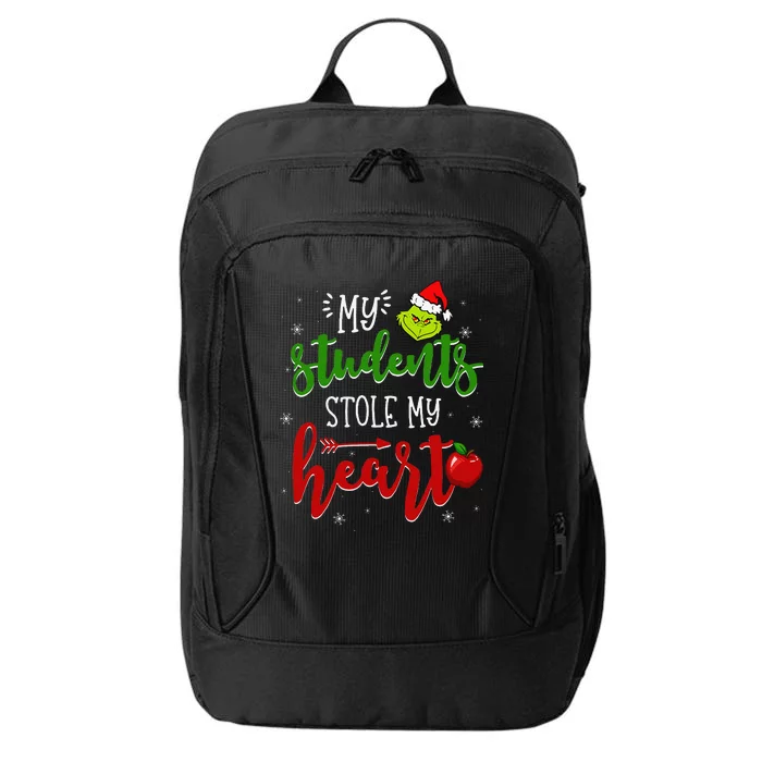 Christmas My Students Stole My Heart Teacher Xmas Pajama City Backpack