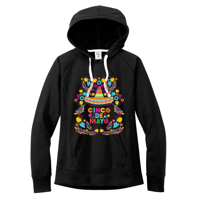 Cinco Mayo Sombrero Mexican Viva Fiesta Party Tee Women's Fleece Hoodie