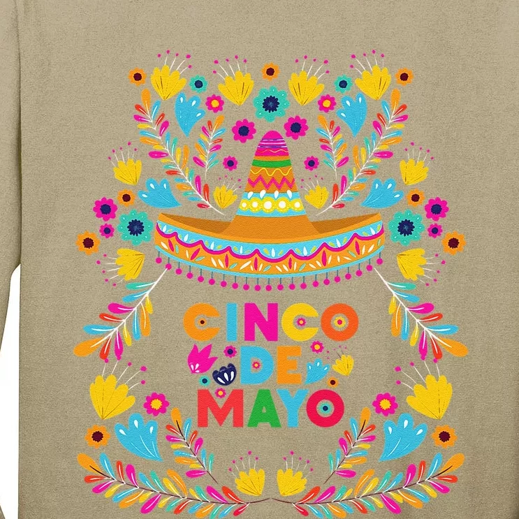 Cinco Mayo Sombrero Mexican Viva Fiesta Party Tee Tall Long Sleeve T-Shirt