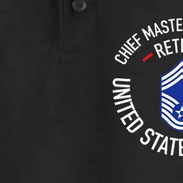 Chief Master Sergeant Retired Retirement Dry Zone Grid Performance Polo