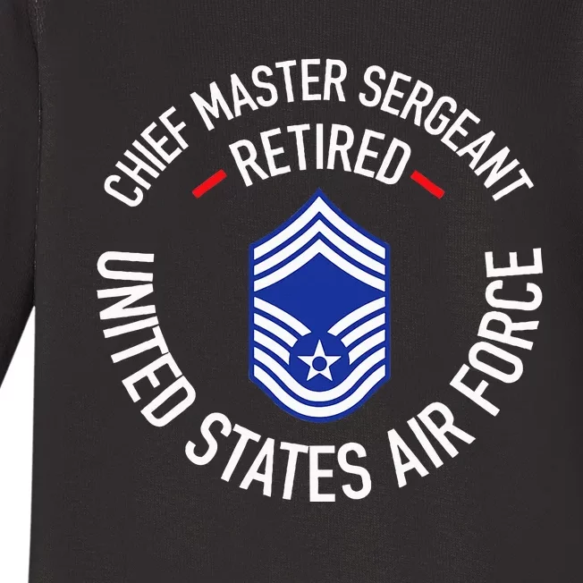 Chief Master Sergeant Retired Retirement Baby Long Sleeve Bodysuit