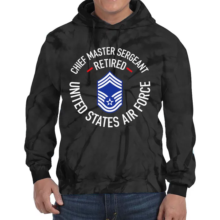 Chief Master Sergeant Retired Retirement Tie Dye Hoodie