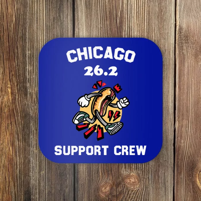 Chicago Marathon Support Crew For Hot Dogs Home Runs Coaster