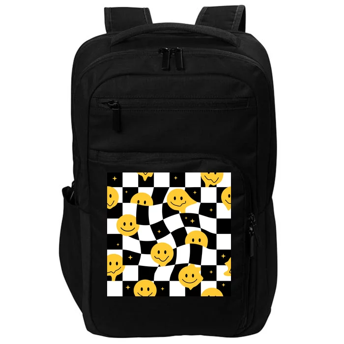 Crazy Melt Smile Faces Pattern Impact Tech Backpack