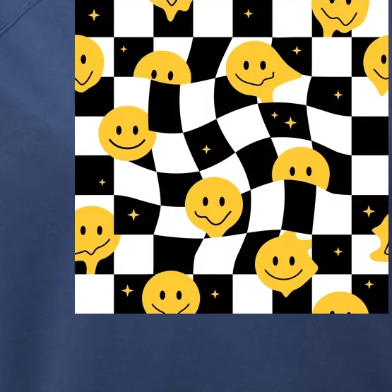 Crazy Melt Smile Faces Pattern Performance Fleece Hoodie