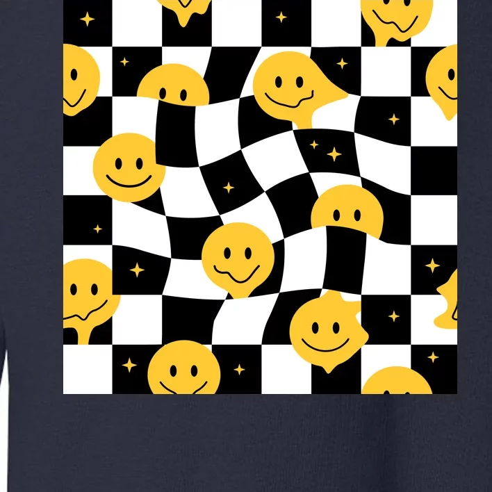 Crazy Melt Smile Faces Pattern Toddler Sweatshirt