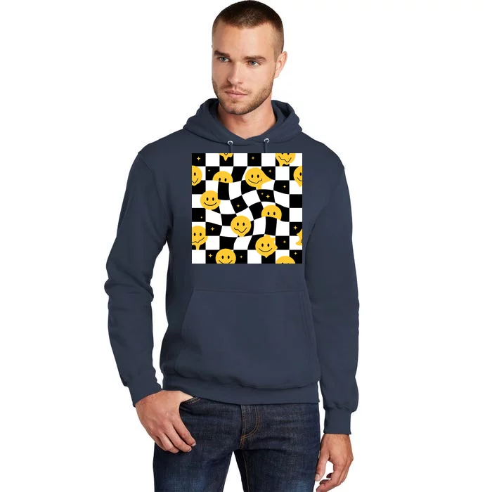 Crazy Melt Smile Faces Pattern Tall Hoodie