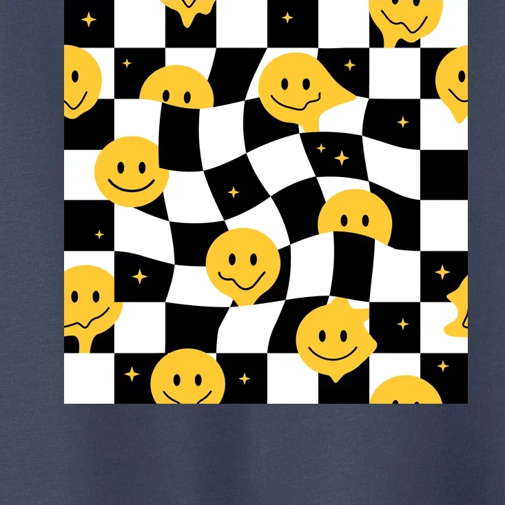 Crazy Melt Smile Faces Pattern Toddler T-Shirt