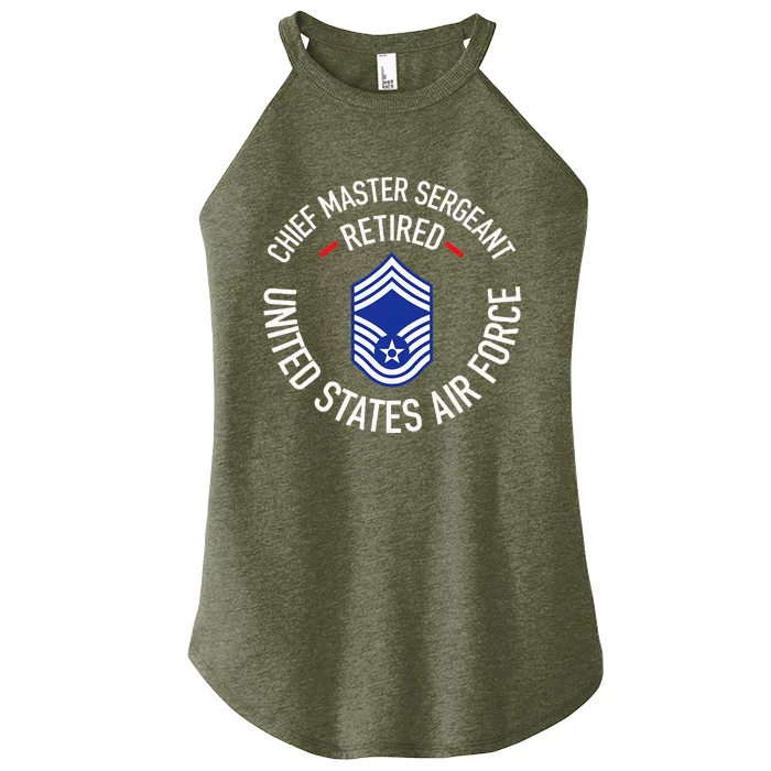 Chief Master Sergeant Retired Retirement Women’s Perfect Tri Rocker Tank