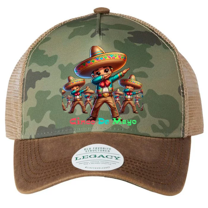 Cute Mexican Sombrero Dab Dance Cinco De Mayo Legacy Tie Dye Trucker Hat