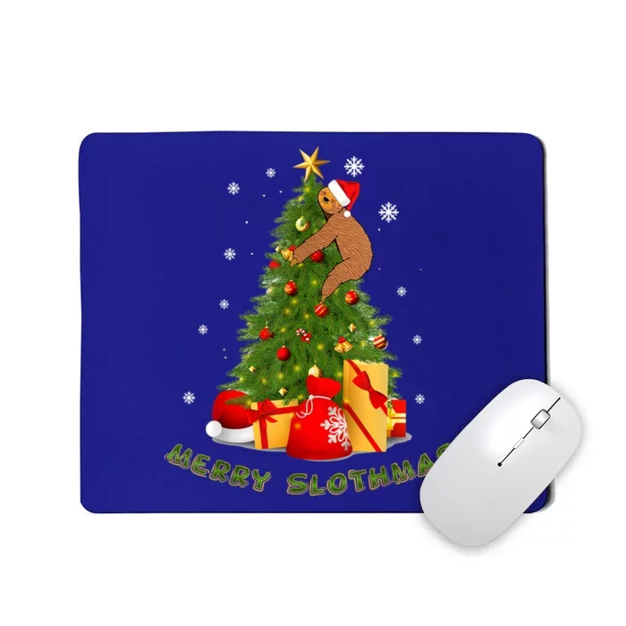 Christmas Merry Slothmas Sloth Lover Pajama Xmas Decoration Gift Mousepad