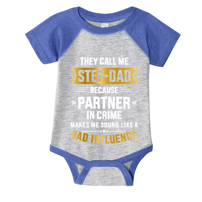 Call Me Stepdad Partner In Crime For FatherS Day Gift Infant Baby Jersey Bodysuit