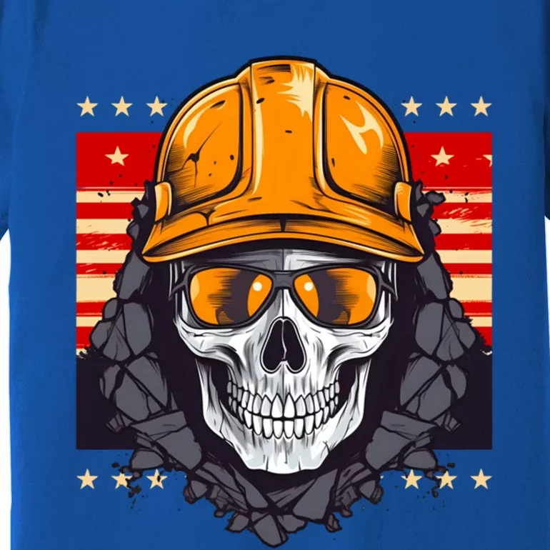 Coal Miner Skull Design 4th Of July Coal Miner Gift Premium T-Shirt