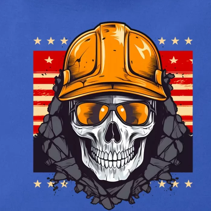 Coal Miner Skull Design 4th Of July Coal Miner Gift Zip Tote Bag