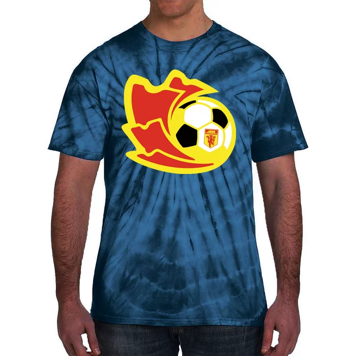 Cool Manchester United Soccer Team Ball Tie-Dye T-Shirt