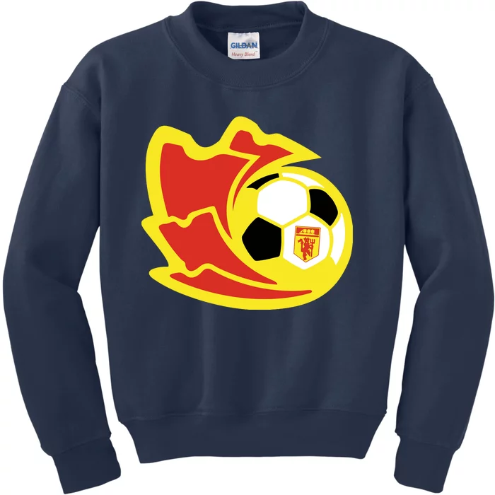 Cool Manchester United Soccer Team Ball Kids Sweatshirt