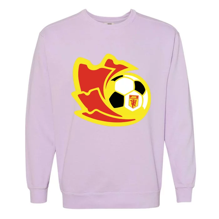 Cool Manchester United Soccer Team Ball Garment-Dyed Sweatshirt