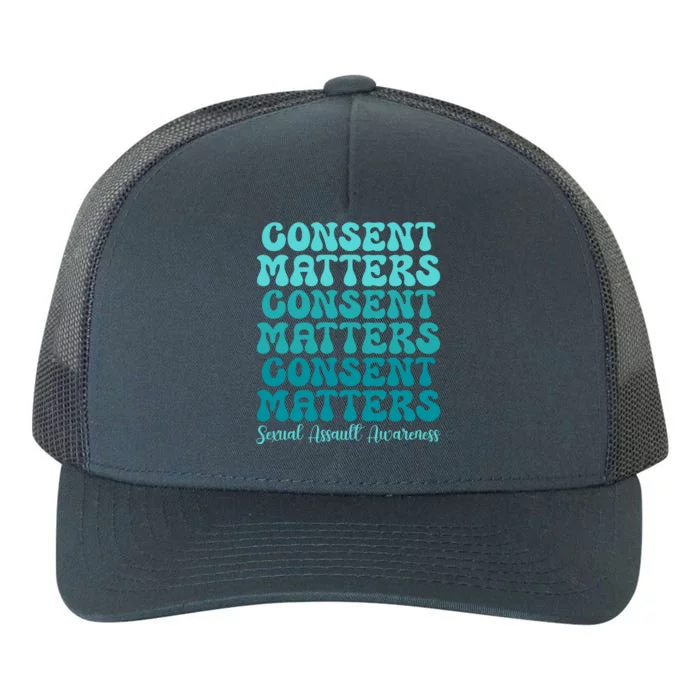 Consent Matters Sexual Assault Awareness Month Prevention Cute Gift Yupoong Adult 5-Panel Trucker Hat