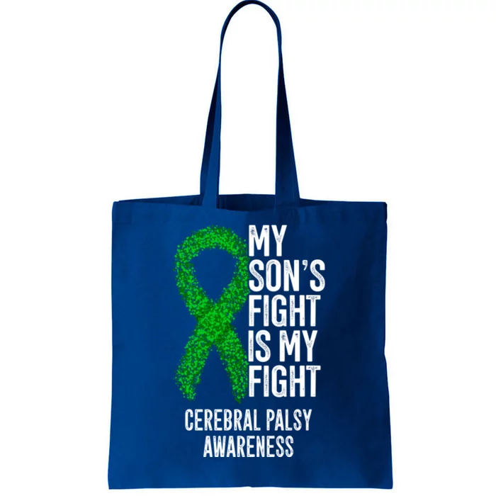 Cp My Son's Fight Is My Fight Cerebral Palsy Awareness Funny Gift Tote Bag