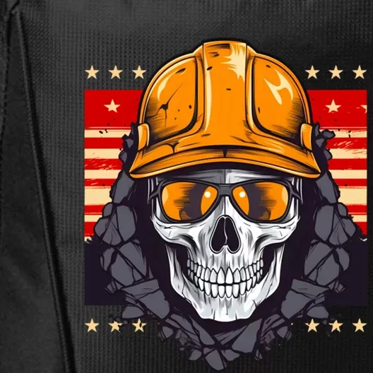 Coal Miner Skull Design 4th Of July Coal Miner Great Gift City Backpack