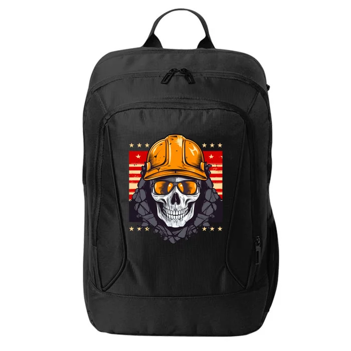 Coal Miner Skull Design 4th Of July Coal Miner Great Gift City Backpack