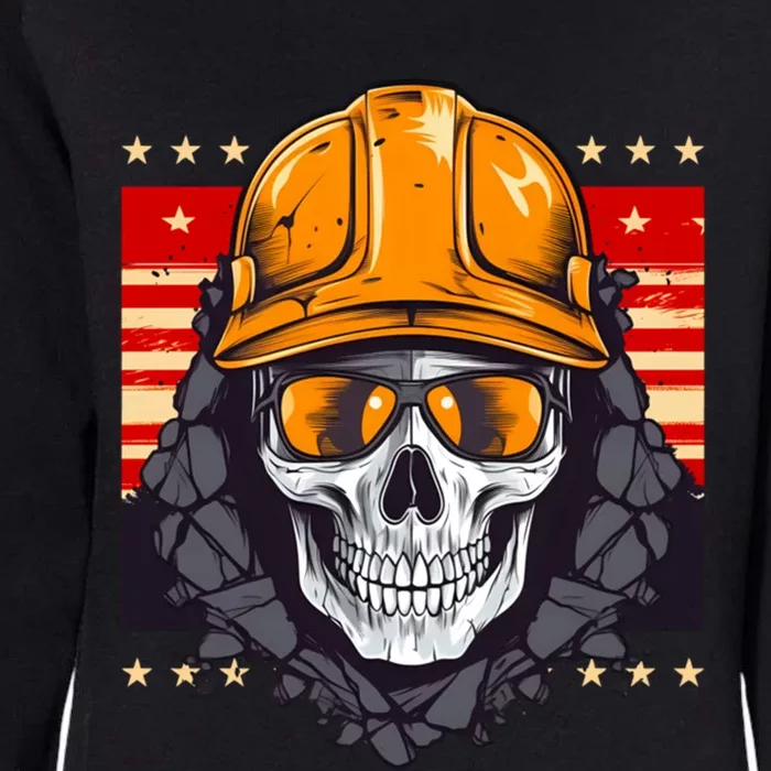 Coal Miner Skull Design 4th Of July Coal Miner Great Gift Womens California Wash Sweatshirt