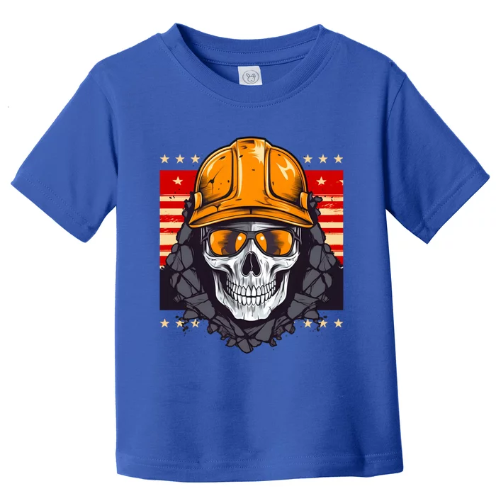 Coal Miner Skull Design 4th Of July Coal Miner Great Gift Toddler T-Shirt