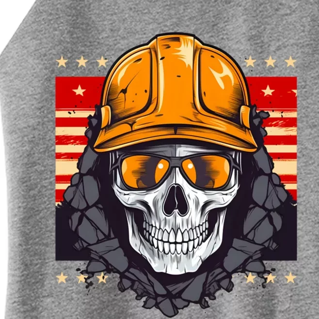 Coal Miner Skull Design 4th Of July Coal Miner Great Gift Women’s Perfect Tri Rocker Tank