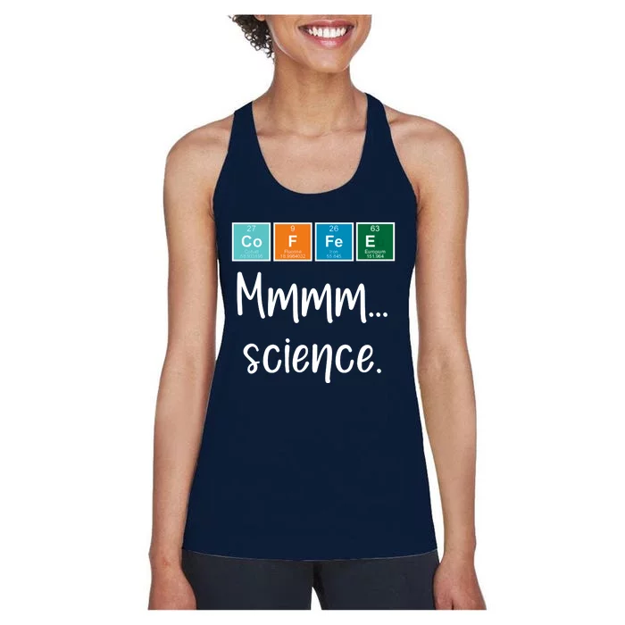 COFFEE Mmmm... Science Women's Racerback Tank