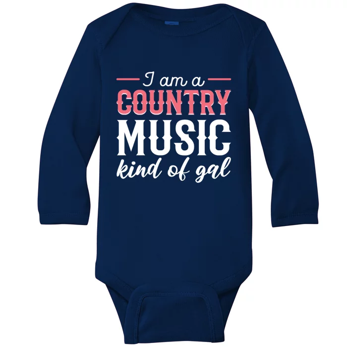 Country Music Singer Or Musician Gift Baby Long Sleeve Bodysuit