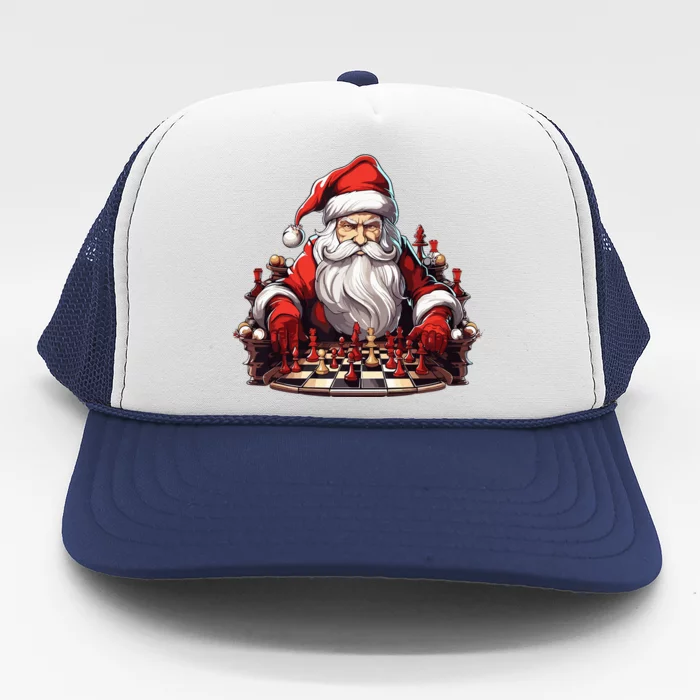 Chess Master Santa Christmas Chessboxing Chess Player Gift Trucker Hat