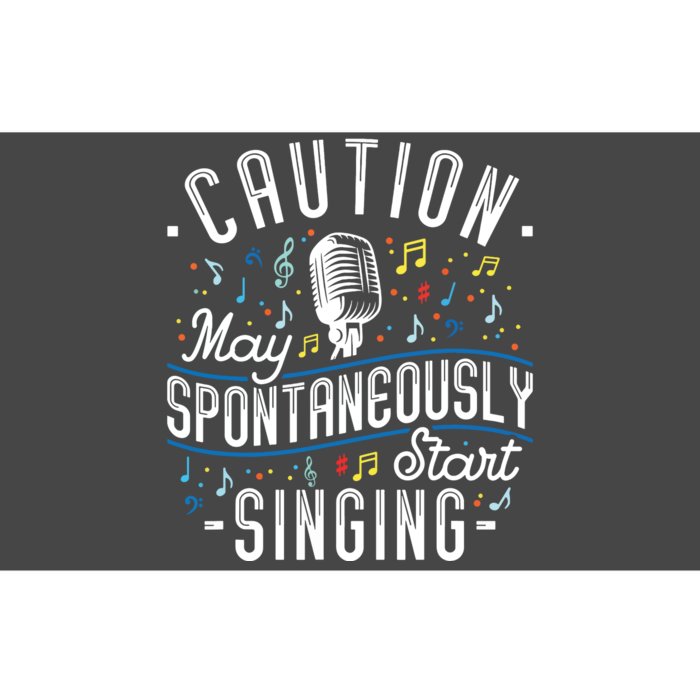 Caution May Spontaneously Start Singing Karaoke Singer Bumper Sticker